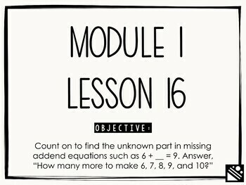 Preview of Math Presentation for Google Slides™ - 1st Grade Module 1 Lesson 16