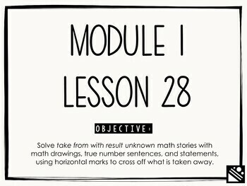 Preview of Math Presentation for Google Slides™ - 1st Grade Module 1 Lesson 28