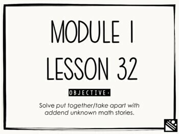 Preview of Math Presentation for Google Slides™ - 1st Grade Module 1 Lesson 32