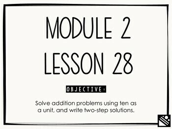 Preview of Math Presentation for Google Slides™ - 1st Grade Module 2 Lesson 28