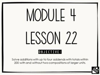 Preview of Math Presentation for Google Slides™ - 2nd Grade Module 4 Lesson 22