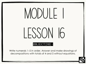 Preview of Math Presentation for Google Slides™ - Kindergarten Module 1 Lesson 16