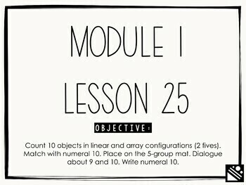 Preview of Math Presentation for Google Slides™ - Kindergarten Module 1 Lesson 25