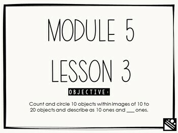 Preview of Math Presentation for Google Slides™ - Kindergarten Module 5 Lesson 3