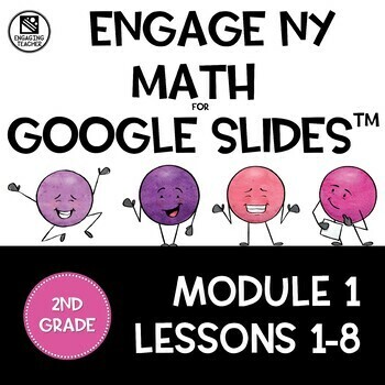 Preview of Math Presentations for Google Slides™ 2nd Grade Module 1