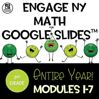 Preview of Math Presentations for Google Slides™ 3rd Grade ENTIRE YEAR!