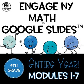 Preview of Math Presentations for Google Slides™ 4th Grade ENTIRE YEAR!