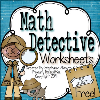 Preview of Math Printable Freebie! {Math Detectives}