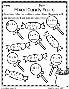 Math Printables for October -2nd Grade (No Fuss!) by Mandy Gregory