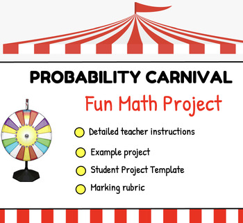 Preview of Math Probability Carnival  | Fun Project for End-of-Year