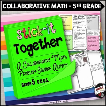 Preview of Math Word Problems 5th Grade Collaborative Problem Solving Worksheets