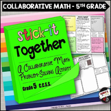 Collaborative Math Word Problems | Stick-It-Together Strategy for 5th Grade
