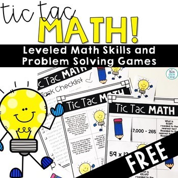 Math Problem Solving | Math Games Free By Think Grow Giggle | Tpt