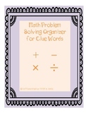 Math Problem Solving Graphic Organizer