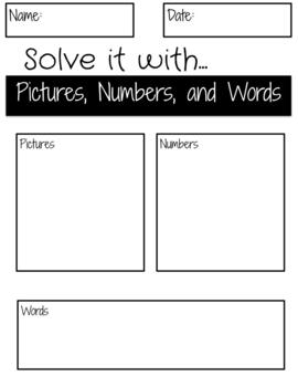 math problem solving graphic organizers