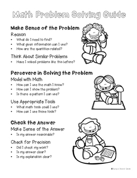 Math Problem Solving Guide By Sunny In Second Grade | Tpt