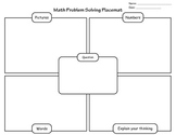 Math Problem Solving Placemat
