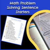 Math Problem Solving Sentence Starters