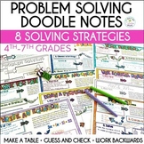 Math Problem Solving Strategies Doodle Notes, 4th, 5th, 6t