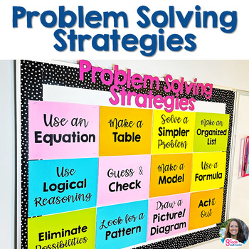 Preview of Math Problem Solving Strategies Mini Bulletin Board Set BTS