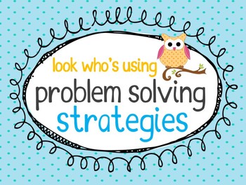 Math Problem Solving Strategies - Owl Theme