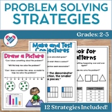 Math Problem Solving Strategies Posters and Bookmarks