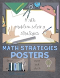 Math Problem Solving Strategies (poster set) - chalkboard