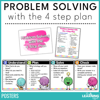 Preview of Math Problem Solving Strategies Anchor Chart Posters