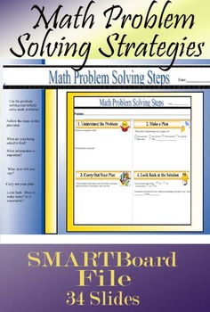 Preview of Math Problem Solving Strategy Placemat Smartboard File