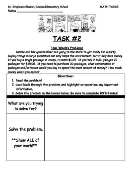 math problem solving strategies 4th grade worksheet