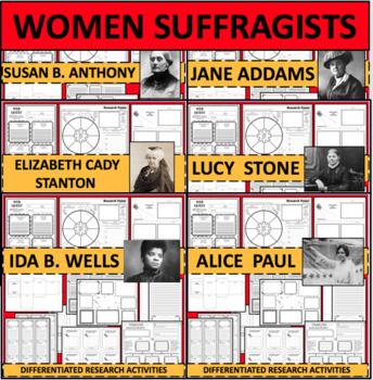 Preview of WOMEN'S SUFFRAGE WOMAN SUFFRAGISTS BUNDLE RIGHT TO VOTE