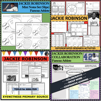Preview of JACKIE ROBINSON BUNDLE Research Activities Biography Project