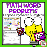 Math Word Problems Graphic Organizers and Posters - Print 