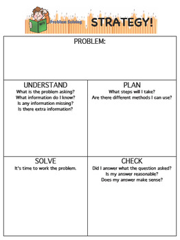 grade english u Solving Chart Plan Word Strategy Problem Math Problem