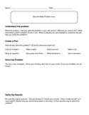 Math Problem Solving Worksheet