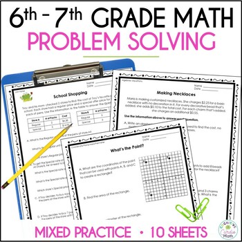 Preview of Math Problem Solving for 6th-7th Grades Math Word Problems