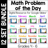 Math Problem of the Day Challenges - DIGITAL - Grades 4-6