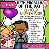 SmartBoard Math Problem of the Day: English - Valentine's 