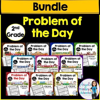 Preview of Math Problem of the Day for Second Grade:  THE BUNDLE