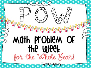 Preview of Math Problem of the Week (For the Year!)