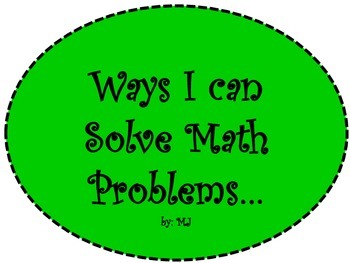 Preview of Math- Problem solving