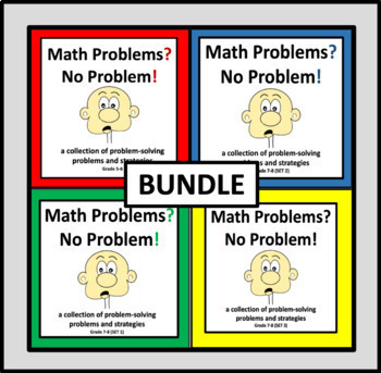Preview of Math Problems? No Problem! (Grade 5-8 Bundle) - problem solving questions