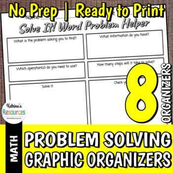 Preview of Problem Solving Organizers for Elementary Math