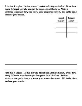 Preview of Math Problems for Math Performance Assessment