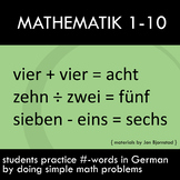 Math Problems in German – Numbers 1-10 – First Week