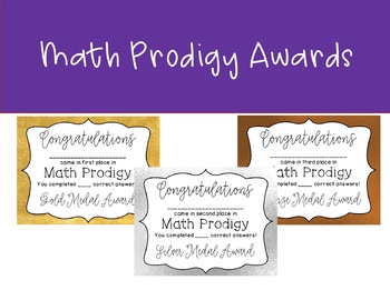 Preview of Math Prodigy Awards