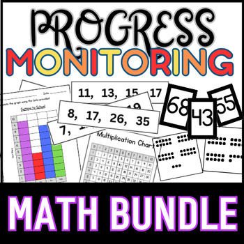 Preview of Math Progress Monitoring Bundle for IEP Goals