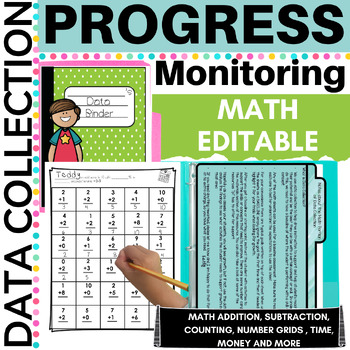 Math Progress Monitoring And Data Collection Tracking Sheets For K 