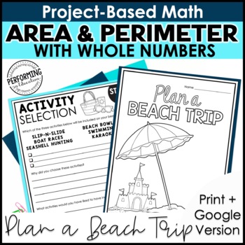 Preview of Math Project-Based Learning: Area and Perimeter with Whole Numbers | 3rd Grade