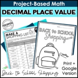Math Project-Based Learning: Decimal Place Value | 5th Grade Math